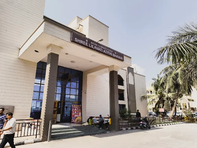 Lilavati Atithi Bhavan Somnath reception area in Prabhas Patan, Gujarat